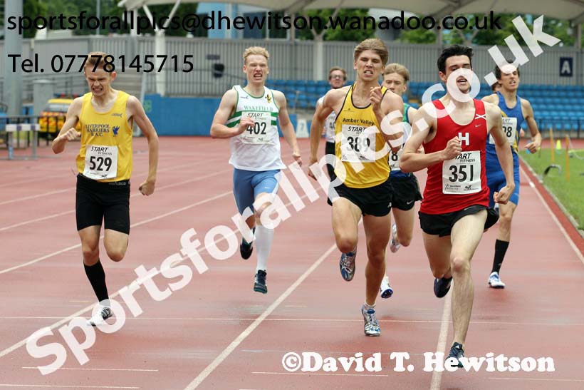 Mens under-20s 800 metres, Northern Championships, Sport City, Manchester. Photo: David T. Hewitson/Sports for All Pics